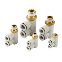 One drag two threaded single head 2 sets of trachea quick gas nozzle joint KQ2VD6-01 8-02S KQ2VD04-M5