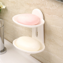 Japan Imports Japan System Double Suction Cup Style Soap Racks Drain Fish Bone Soap Case Double soap Box