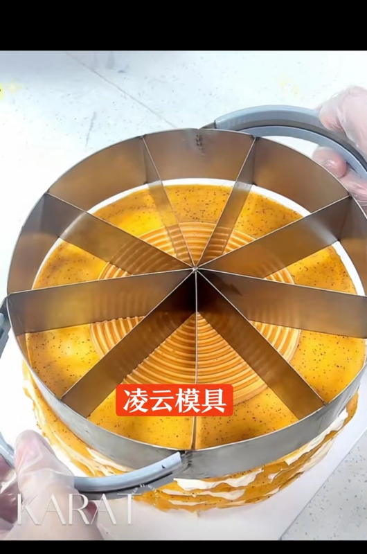 Basque Mille-Feuille Cake Divider, 8 Equal Parts, 10 Segments, 9 Cuts, Stainless Steel, Thickened, Custom-Made Equalizer