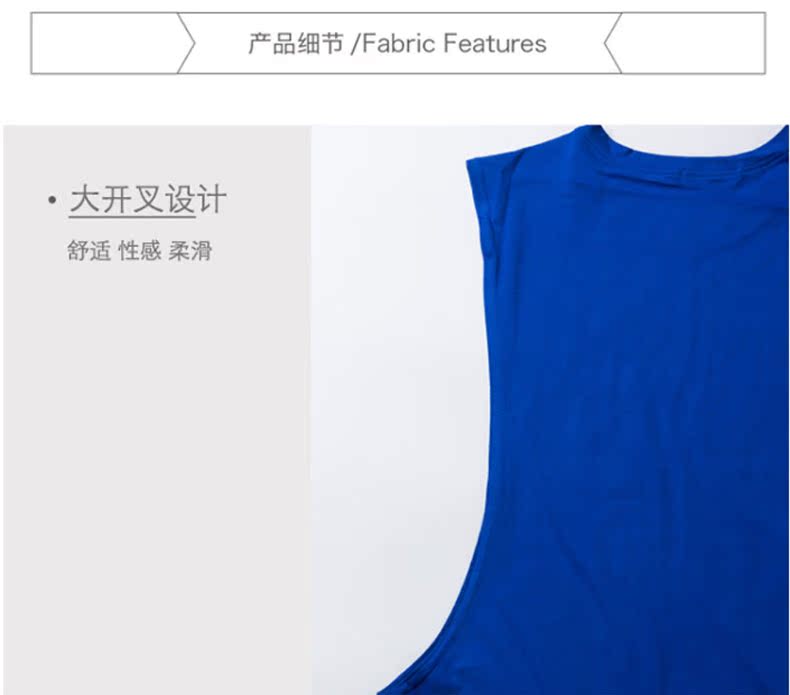 Thiết bị đào tạo thể dục mồ hôi vest nam lỏng lẻo đào sâu chia lớn vest cotton chạy thể thao không tay áo cổ tròn áo thể thao