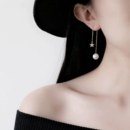 F07 Медные покрытие золото маленькие звездные пентаграмма таблетки небольшая подвеска небольшая подвеска DIY Серьги аксессуары