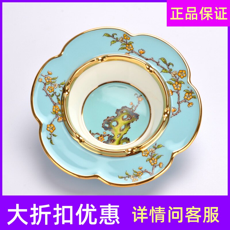 Yongfeng Source Madame Porcelain Personality Big Number Living Room Ceramic Five Fu Smoke Ashtray Gift Box CIGARETTE CYLINDER GIFT