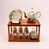 Yongfeng Yuan Happiness Full Garden 18 Heads 6 People Style Ceramic Tea Set Coffee With Afternoon Tea Delivery Suit Box