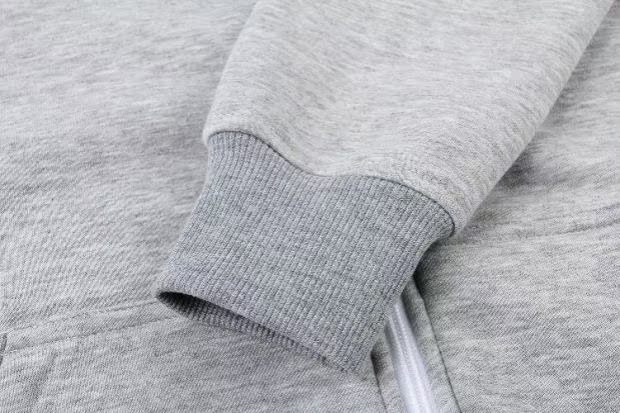Mẫu nam và nữ cotton không nhung màu đơn giản trùm đầu có khóa kéo áo len cardigan áo len thể thao áo khoác len nam
