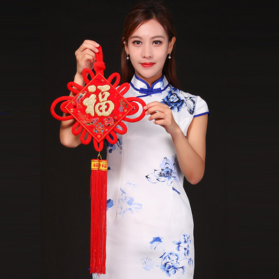 【中国结】福字装饰乔迁新居同心结