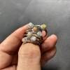 Natural Burmese Jadeite Ball Open Ring