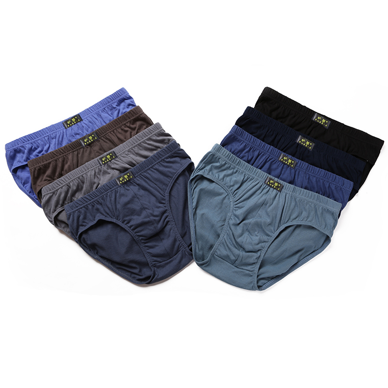 [4 tải] Quần lót nam tam giác cotton trung niên nam giới quần short cotton kích thước lớn lỏng lẻo quần lót nam thun lạnh siêu mỏng