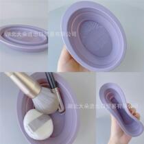 Scrubber pad Silicone cleaning pad Makeup brush cleaning bowl Powder puff mat Beauty tool Portable brush Scrubber board