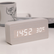 Alarm clock silent luminous home smart digital led electronic clock simple small alarm bedside clock sound control clock