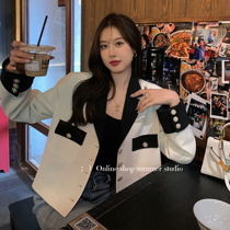 Summer home fame high-sense small fragrance suit coat female spring and autumn casual small suit coat