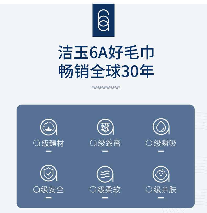 孚日集团旗下 洁玉 纯棉毛巾 100g 德国鲁道夫抗菌技术 图7