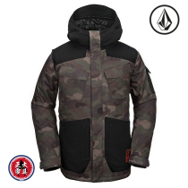 Positive fire] 1819VOLCOM mens ski suit thick Vco inferno ins jkt camouflage