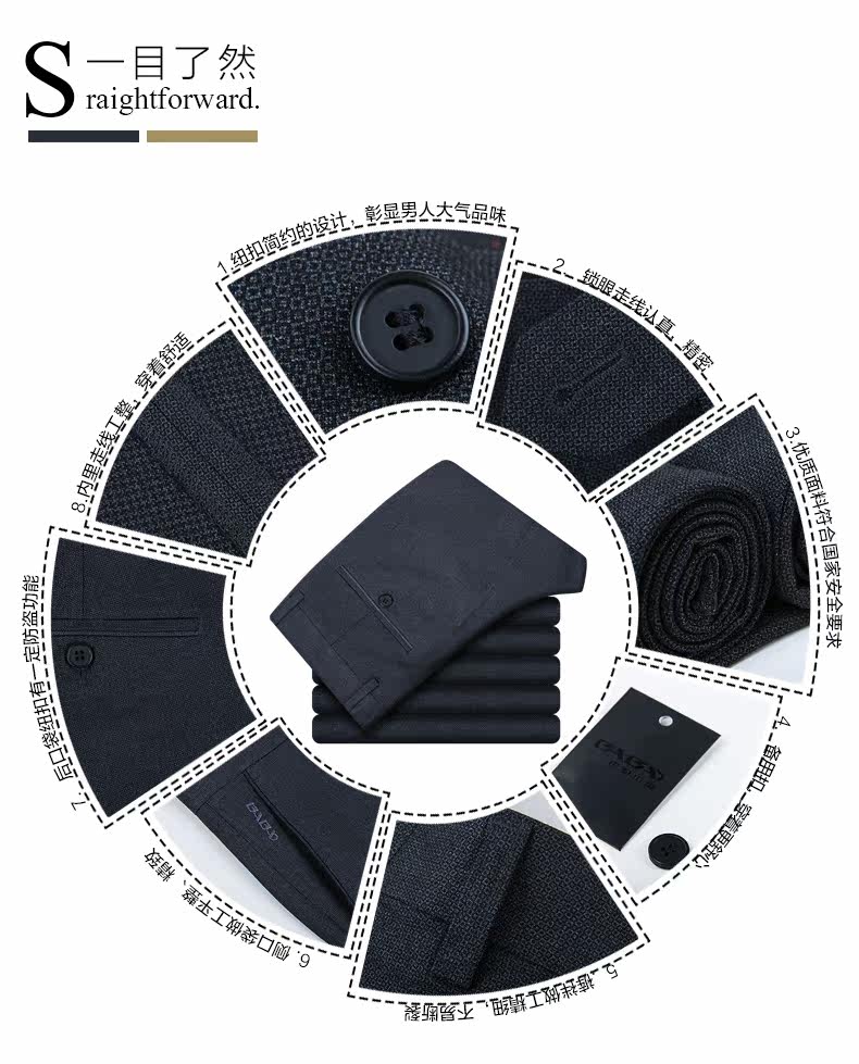 Pantalon en vrac pour grands chantiers en polyester pour automne - Ref 1488168 Image 24