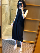 BORAKOO Korea Dongdaemun summer super comfortable drape stretch ultra-thin long vest skirt