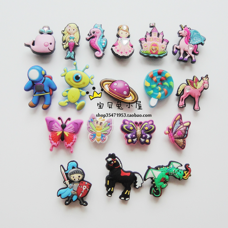 Crocs Genuine Shoe Charms from the Exclusive Store: Whale, Mermaid, Seahorse, Alien, Princess Crocs Genuine Shoe Charms from the Exclusive Store: Whale, Mermaid, Seahorse, Alien, Princess