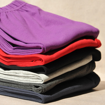 Spring and autumn slim fit pure cotton male and female cash pants with bottom base warm pants high waist line pants loose to enlarge single piece