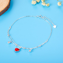 Jiuxi silver building 99 foot silver fashion pure silver foot chain female Korean version simple ornament student Moris fresher silver decoration