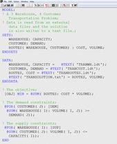 Mathematical model AMPL CPLEX LINGO VBA MATLAB programming