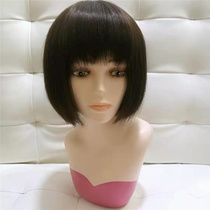 Wig Lady Short Hair Real Hair Wig set Old lady Real Hair Silk Mother with all headgear hair true nature