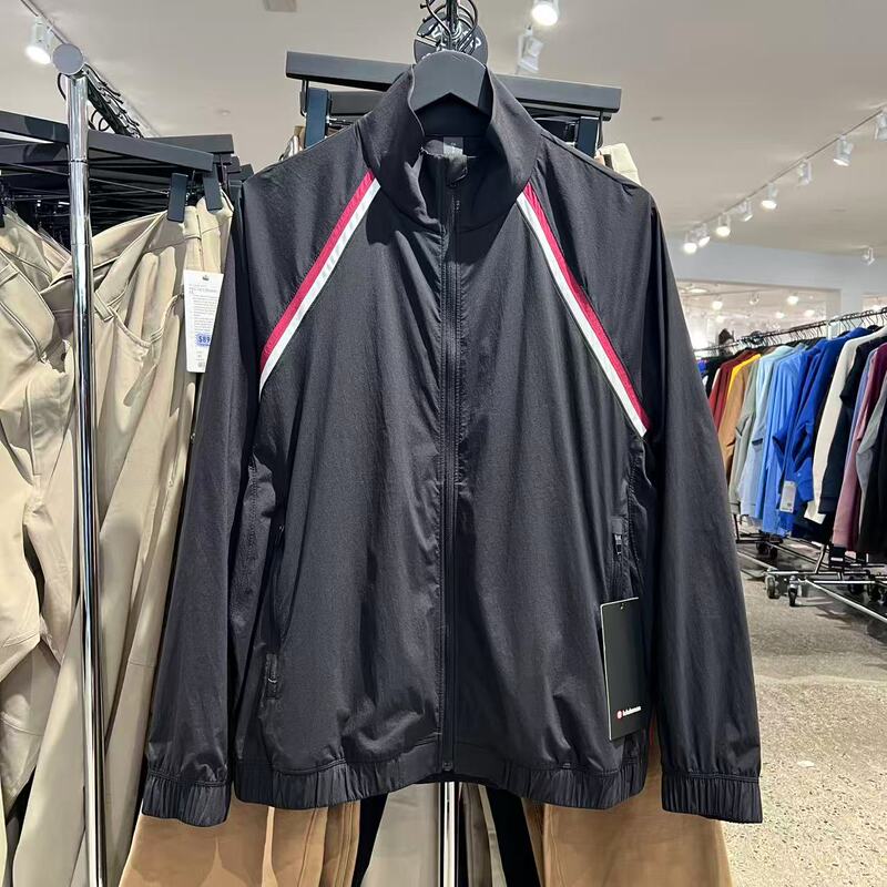 Lululemon Pace Breaker Men's Casual Sports Loose-Fitting Zip-Up Stand-Collar Jacket