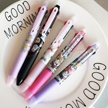 Japan Sun Star Beauty and Less Female Fighters Qualifies Three-Color Medium Pens 0-38mm Exchangeable Hundred Music Erasable