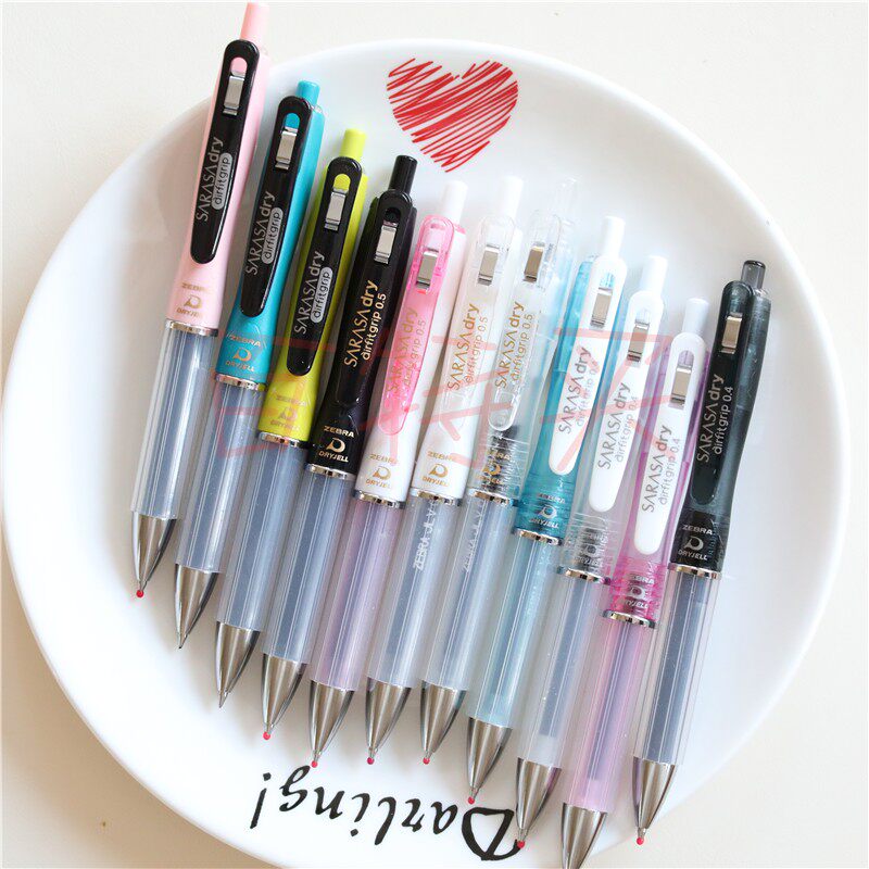 Japan ZEBRA zebra JJZ49 Soft pen grip by dynamic stroke pen JJSZ49 new transparent speed dry water-based pen