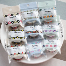 Japan Pavizio Profiled Hollowed-out Handbill adhesive tape mini hand ripping without mark and cute lace trim sticker