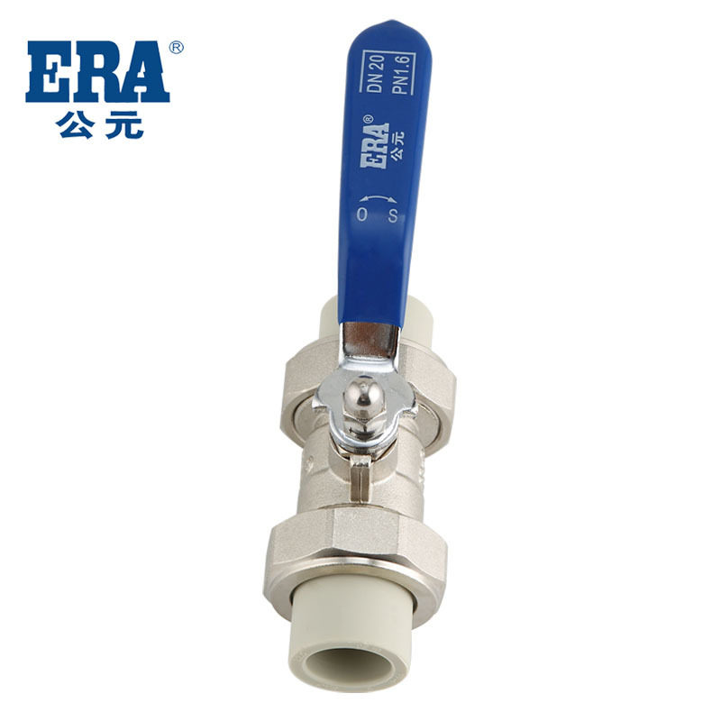 AD PPR double live connection ball valve 4 points 6 points 1 inch DN20 25 32 gray hot and cold water pipe