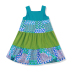 Cửa hàng Blue-xanh bông Side Collar Little Flower Girl Ya trẻ em váy Girl ăn mặc mùa hè cho trẻ em. 