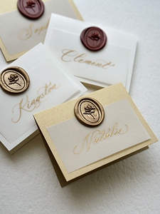Foldable Seat Card Wedding Name Card Seat Card Banquet Name Calligraphy
