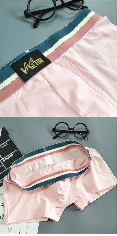 Eo rộng 2 gói Cặp đôi đồ lót cotton gợi cảm quyến rũ nam boxer nữ tam giác rắn màu đồ lót gợi cảm
