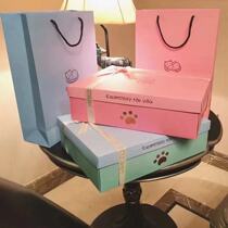 MMKIDS magic little meow gift box private custom DIY rectangular gift box gift box gift packaging box ribbon