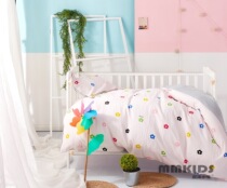 Nordic INS hipster cotton quilt cover four-piece bedding minimalist cartoon cotton printed sheet bed hats