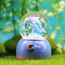 New gradient dolphin luminous crystal ball ornaments for Christmas to send classmates birthday gifts female students girlfriends decoration