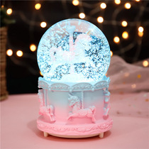 Anime cartoon gradient carousel lanterns snow crystal ball desktop decoration girlfriend girlfriends classmates Christmas