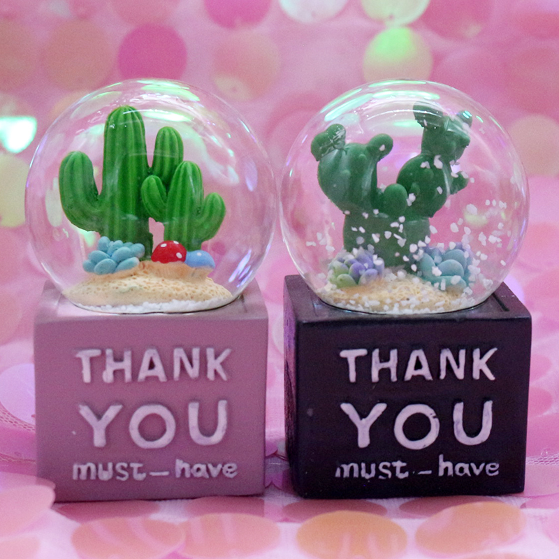 Home girl heart bedroom decoration knickknacks Plant fleshy luminous crystal ball ornaments Small fresh room ornaments