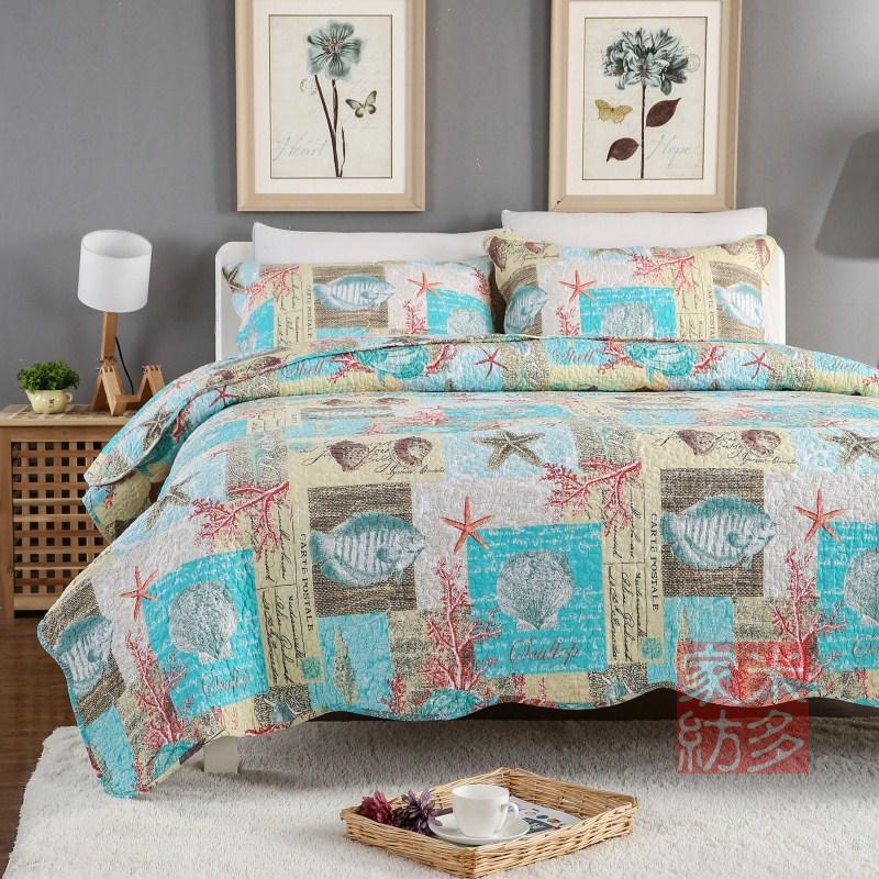Chăn bông Mỹ được giặt bằng ba bộ điều hòa, trải giường mùa hè, trải giường bằng vải bông, có thể giặt bằng máy bộ drap giường giá rẻ