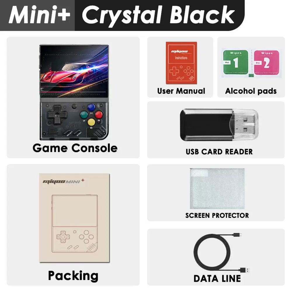 Портативная ретро портативная игровая консоль MIYOOO MINI PLUS v2 mini