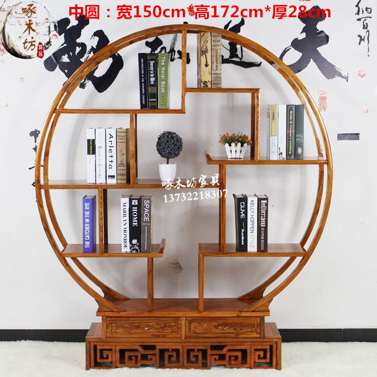 Cổ Trung Quốc cổ gỗ nhiều túi cổ đôi bán tròn trưng bày tủ đứng Ming và Qing đồ nội thất cổ điển - Kệ tủ đựng giày dép bằng gỗ