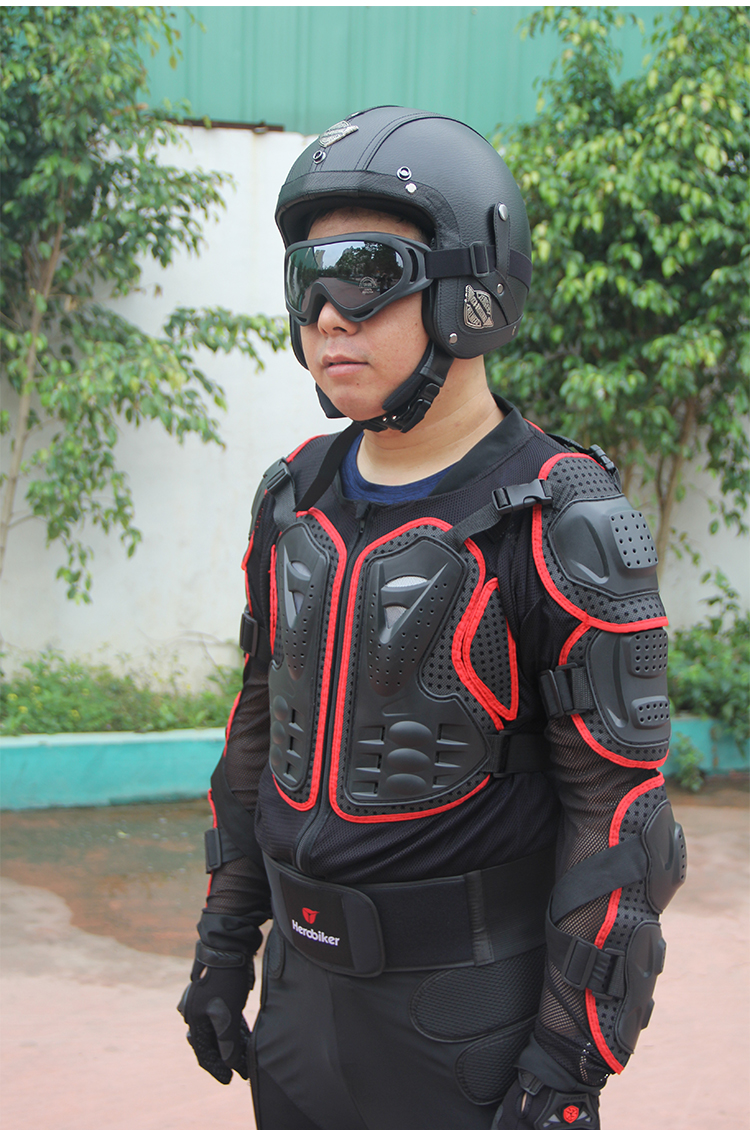Thiết bị bảo vệ xe máy HEROBIKER phù hợp với xe máy phá vỡ phù hợp với thiết bị đua hiệp sĩ cưỡi thiết bị cưỡi - Xe máy Rider thiết bị găng tay xe máy