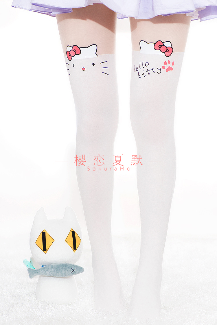 Sakura Mo * Nhật Bản màu trắng tinh khiết cosplay nhung pantyhose mùa xuân và mùa hè 80D không thấm nước thịt xà cạp