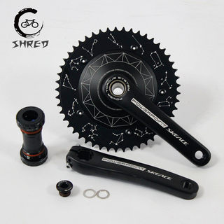 Кривошипная передача SKEACE 49T для велосипедов с фиксированной передачей, цельная, с закрытым дизайном, для гонок, с звездным навесом SKE.