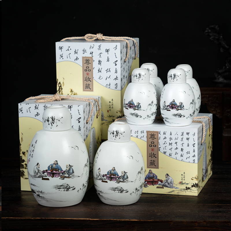 Bottle of jingdezhen ceramic 1 catty three catties five liquor bottles of archaize empty bottles hip flask creative furnishing articles household small jars