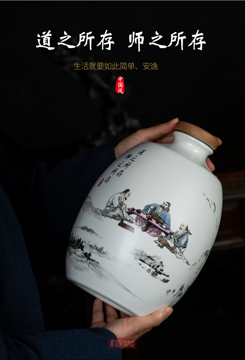 Bottle of jingdezhen ceramic 1 catty three catties five liquor bottles of archaize empty bottles hip flask creative furnishing articles household small jars