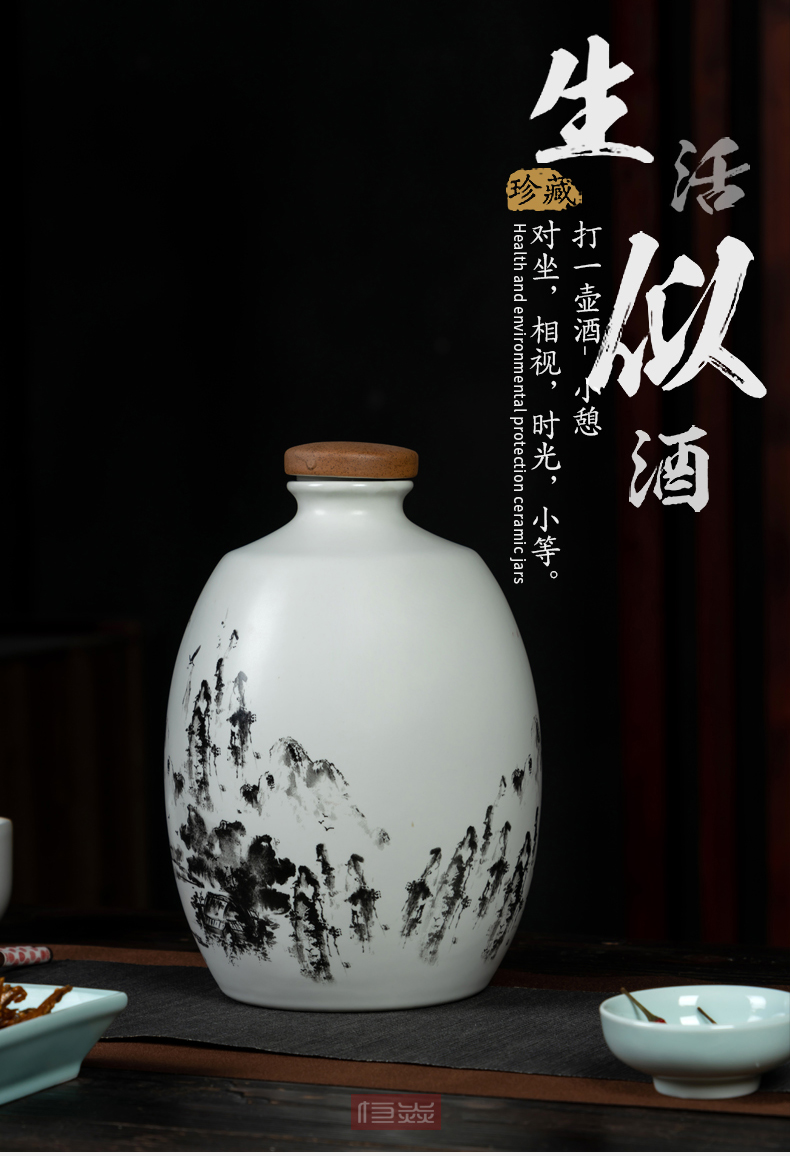 Bottle of jingdezhen ceramic 1 catty three catties five liquor bottles of archaize empty bottles hip flask creative furnishing articles household small jars