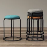 Скандинавский безбарьерный роскошный маленький круглый табурет, семейный обеденный стол и стулья, современный простой модный складной круглый табурет, табурет для макияжа и красоты