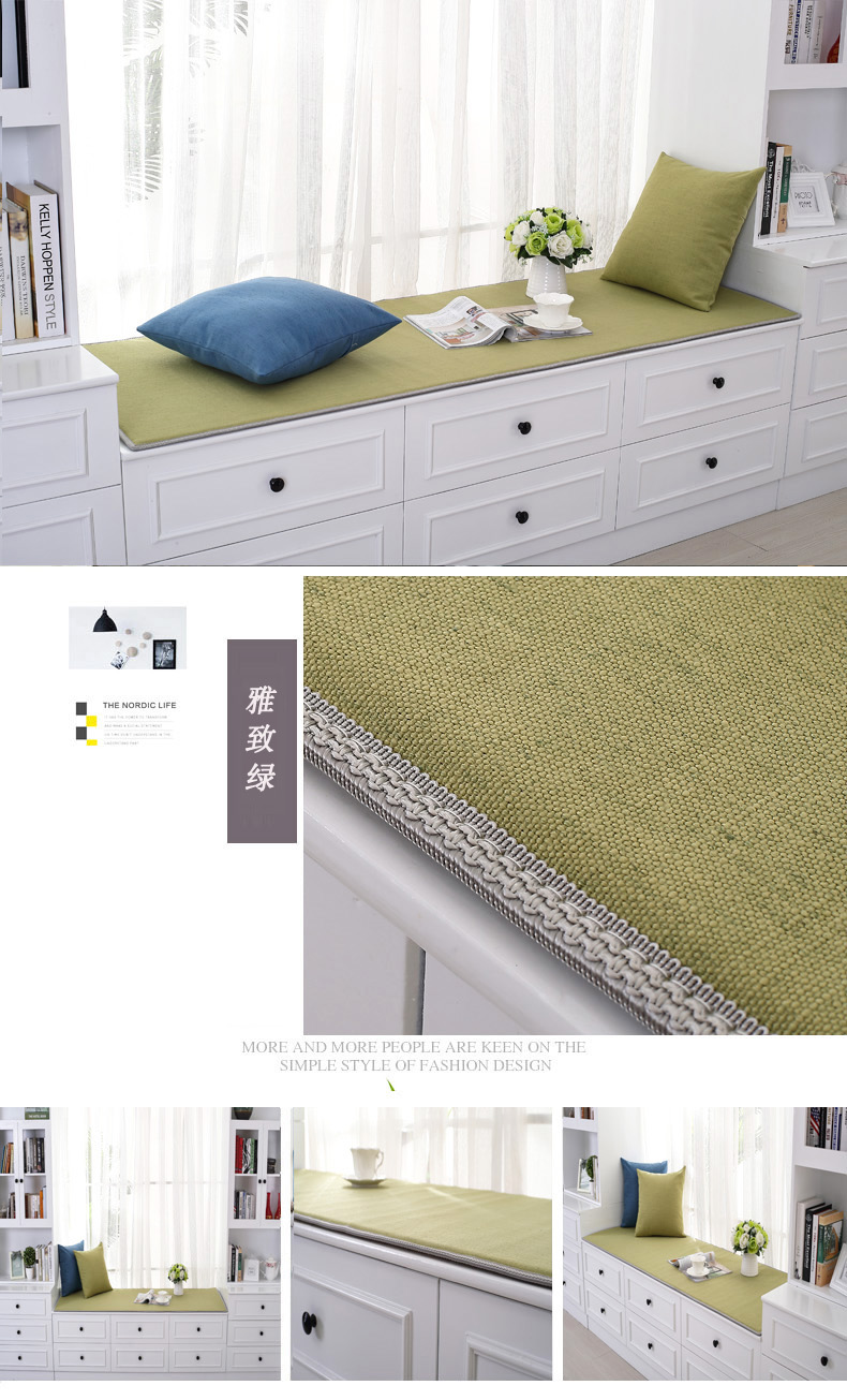 cửa sổ tùy chỉnh-thực hiện và hiện đại Scandinavian bông đệm tatami mat cửa sổ pad không trượt ban công thảm con phòng ngủ thiết lập bốn mùa - Ghế đệm / đệm Sofa đệm da cho ghế gỗ