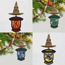 Harry Potter Around hallmark Branch Hats Gryffindor Slytherin Christmas Tree Hanging Pendant
