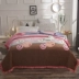Crystal nhung trải giường chăn quilted bed trải chăn quilted quilt dày quilt quilted quilted trải giường Trải giường
