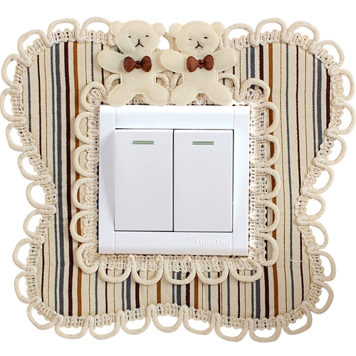 Ткань, переключатель, креативный защитный чехол на стену для гостиной, декор для спальни, современное ювелирное украшение, европейский стиль, простой и элегантный дизайн